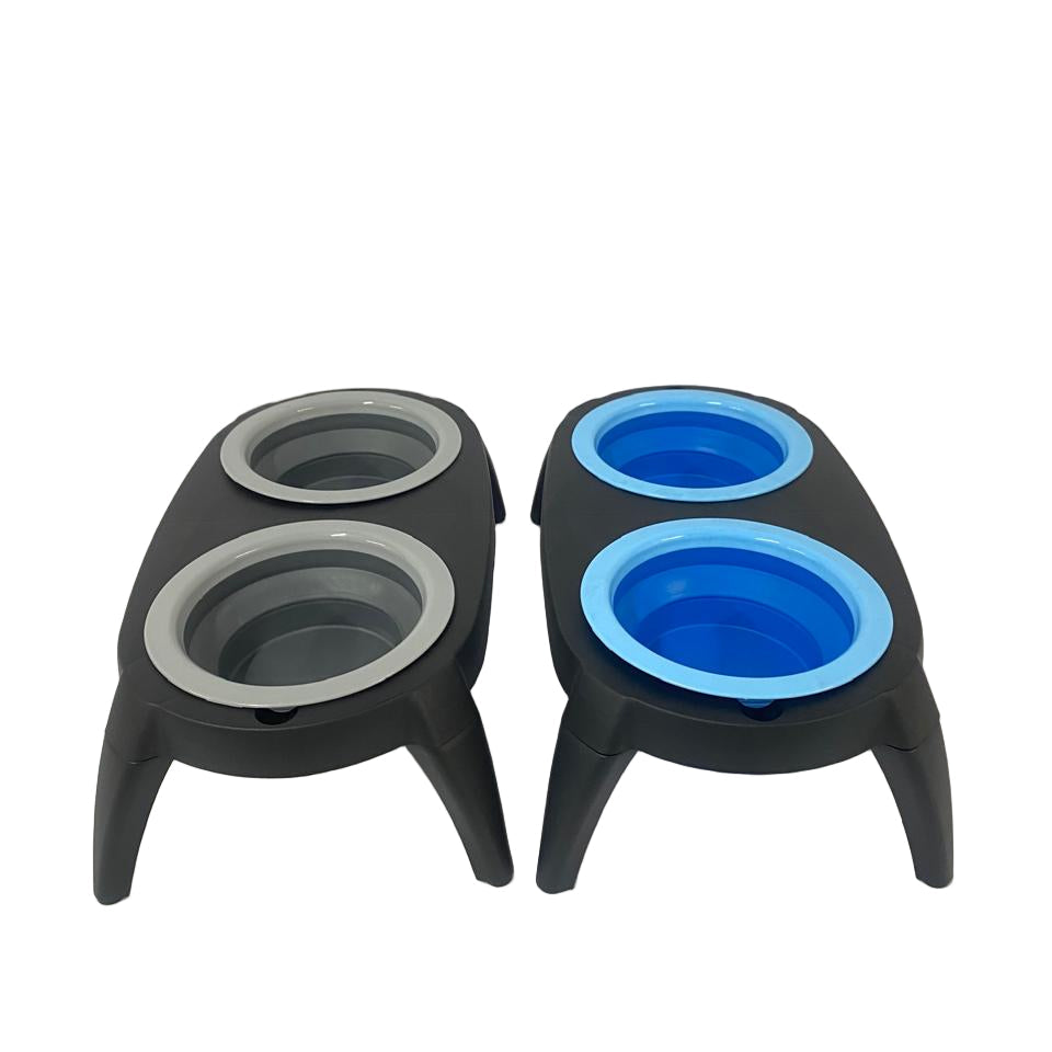 Comederos elevados Gatos /Perros -Azul