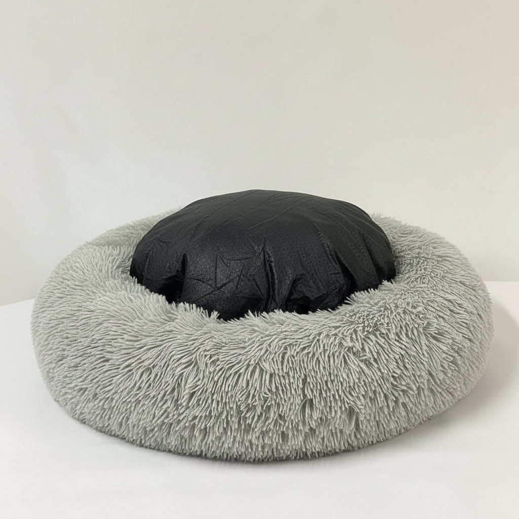 Cama Donna Antiestrés-Gris/ Cojín Negro