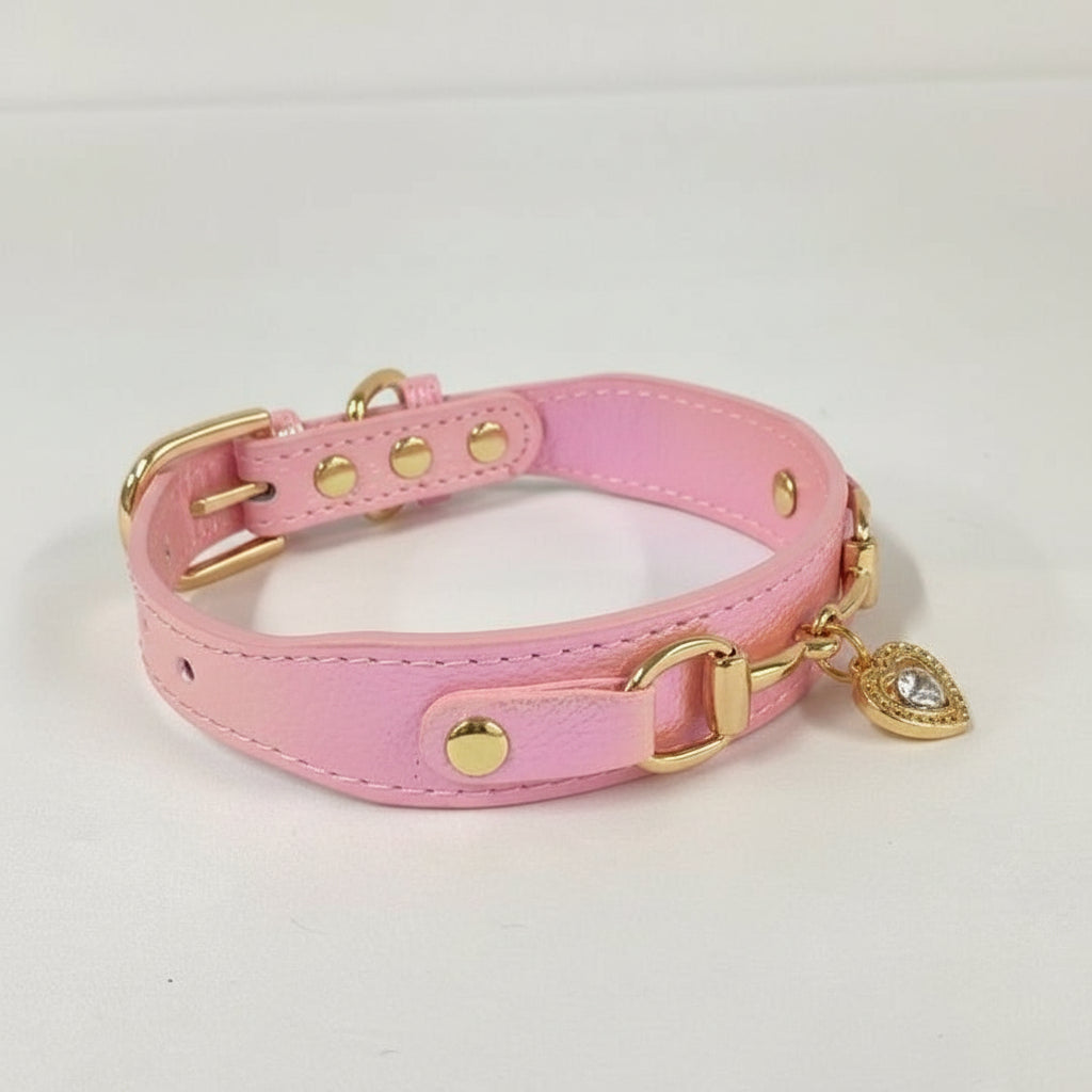 Collar de lujo Perros/Gatos-Palo Rosa