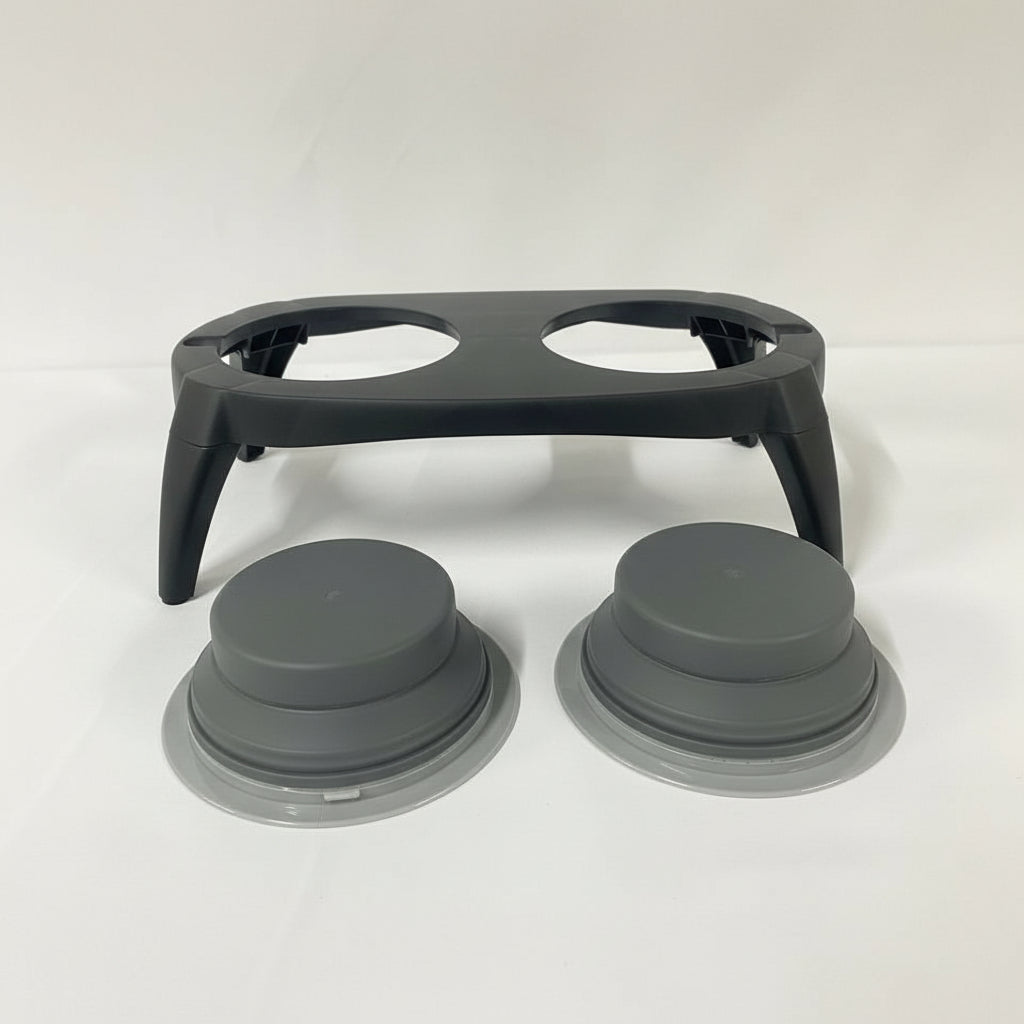 Comederos elevados Gatos /Perros -Gris