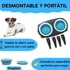 Comederos elevados Gatos /Perros -Azul