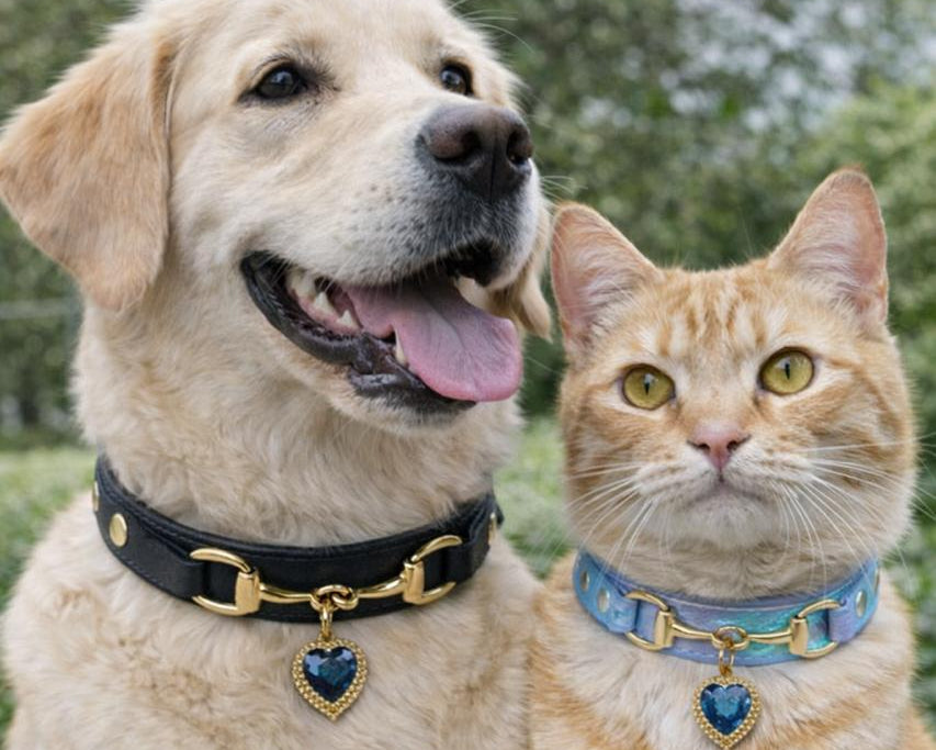 Collar de lujo Perros/Gatos-Negro