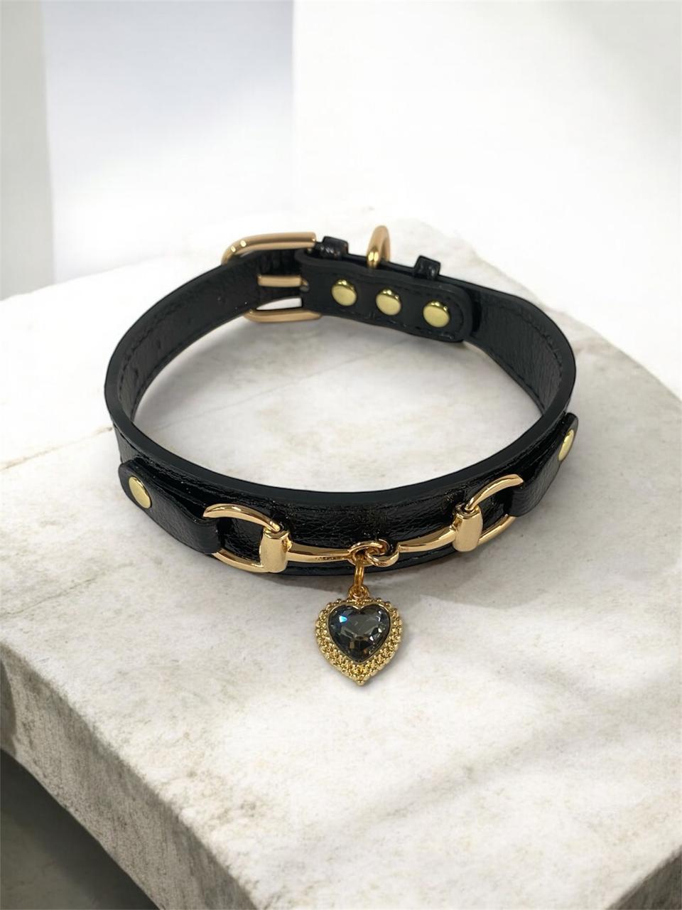 Collar de lujo Perros/Gatos-Negro